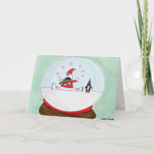 Snowglobe holiday greeting card