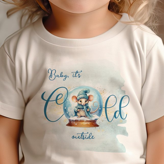 Snowglobe Winter Theme Baby Shower Baby T-Shirt (Creator Uploaded)