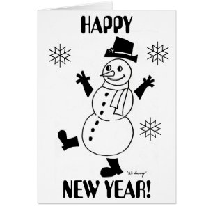 Snowguy "HAPPY NEW YEAR" Card