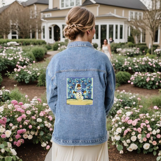Snowie Snowman Denim Jacket (Wedding Back)
