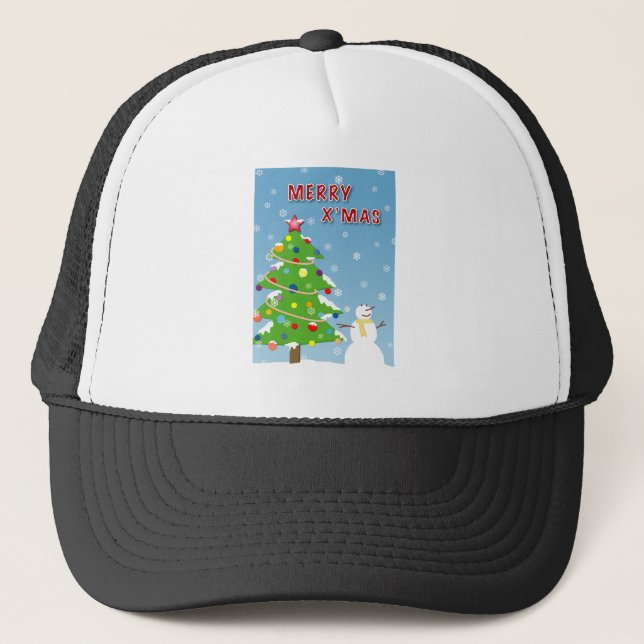 Snowing Christmas Trucker Hat (Front)