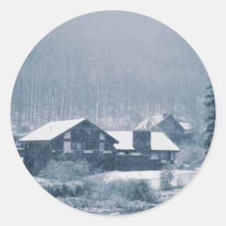 Snowing In Aspen Stickers