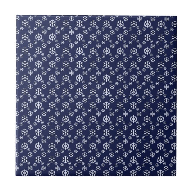 Snowing on Christmas Eve Ceramic Tile (Front)