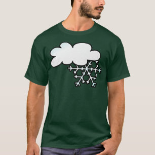 Snowing Outside Winter Cloud Snowflake T-Shirt