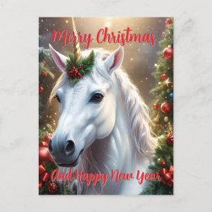 Snowlight: The Enchanted Christmas Unicorn Postcard
