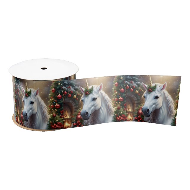 Snowlight: The Enchanted Christmas Unicorn Satin Ribbon (Spool)