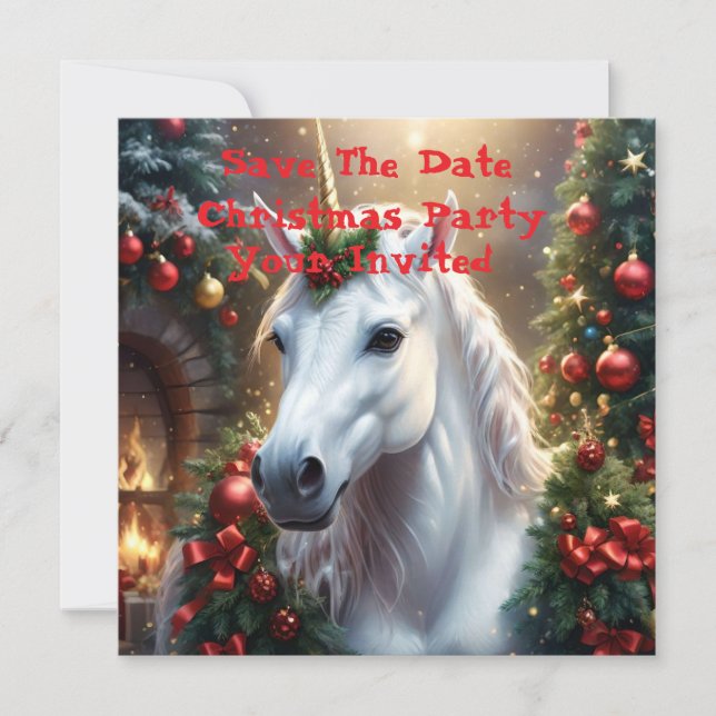 Snowlight: The Enchanted Christmas Unicorn Save The Date (Front)