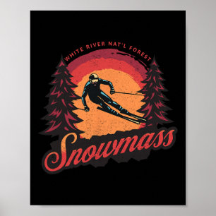 Snowm Colorado Snow Skiing Poster