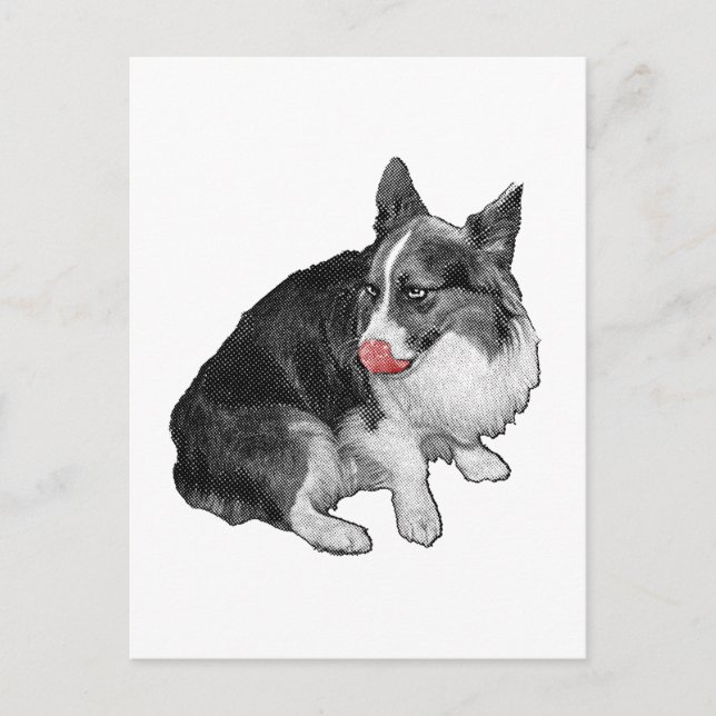 Snowmail: Quick Lick Hello Postcard (Front)