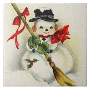 Snowman 001 ceramic tile