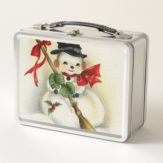 Snowman 001 metal lunch box (Front)