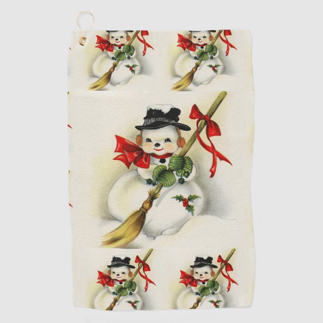 Snowman 009 golf towel (Front)