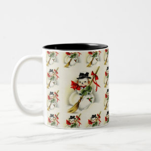 Snowman 009 Two-Tone coffee mug