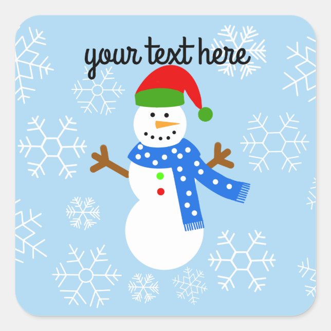 Snowman #1-4 Stickers (Front)