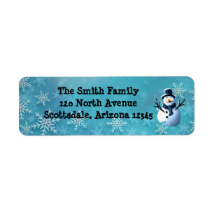 Snowman 2.25x.75 Return Address Label