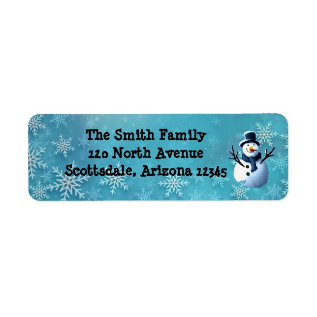 Snowman 2.25x.75 Return Address Label (Front)