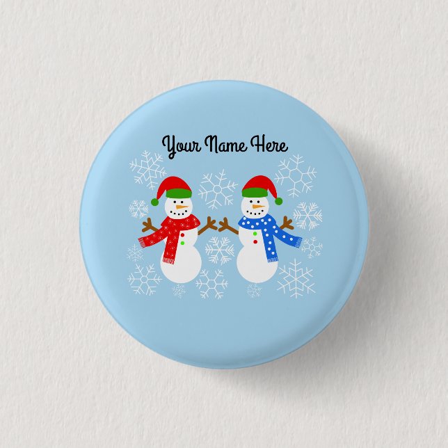 Snowman #3 Button (Front)