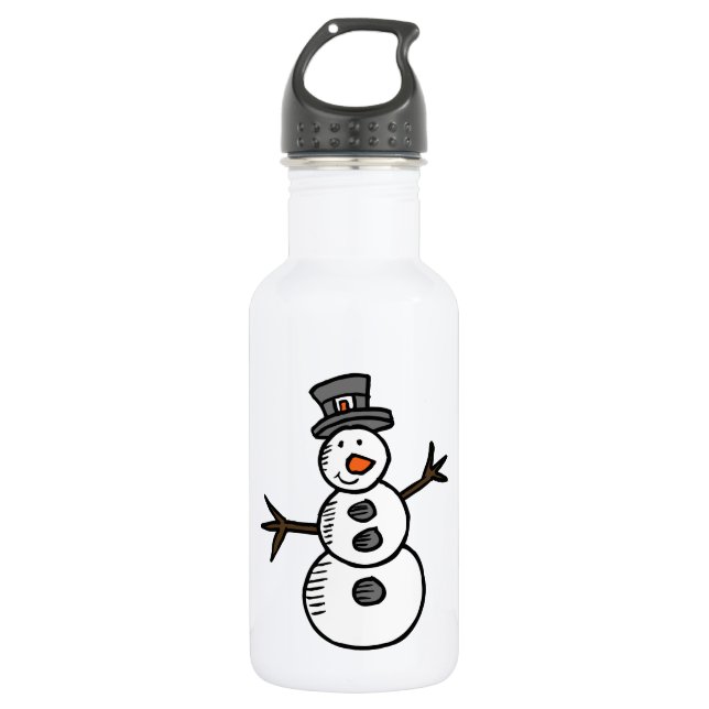 Snowman 532 Ml Water Bottle (Front)