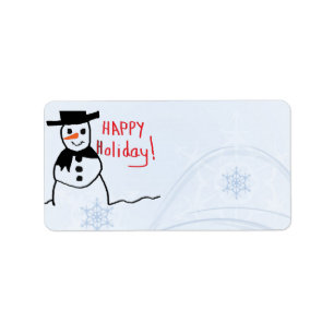 Snowman Address Label