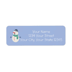 Snowman Address Label Return Address Label