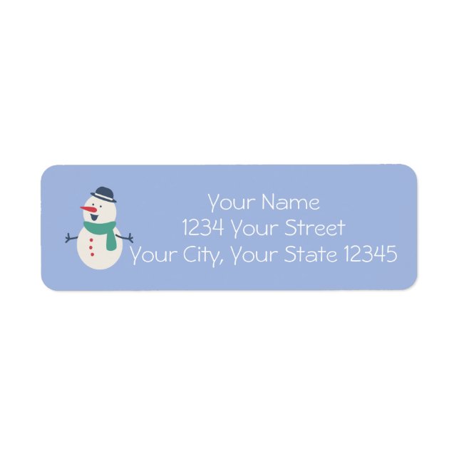 Snowman Address Label Return Address Label (Front)