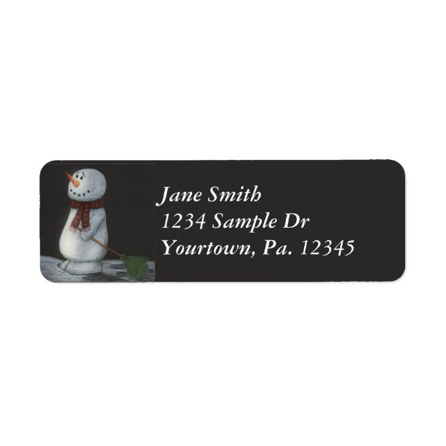 Snowman Address Label Return Address Label (Front)