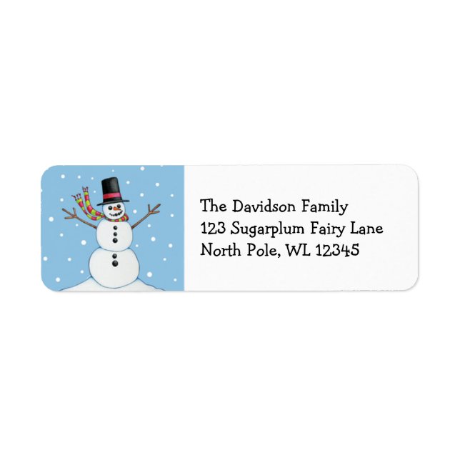 Snowman Address Label Return Address Label (Front)