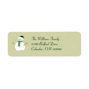Snowman Address Label Return Address Label