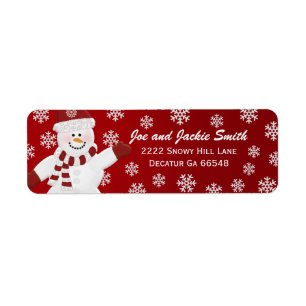 Snowman Address Labels