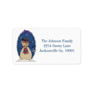 Snowman Address Labels