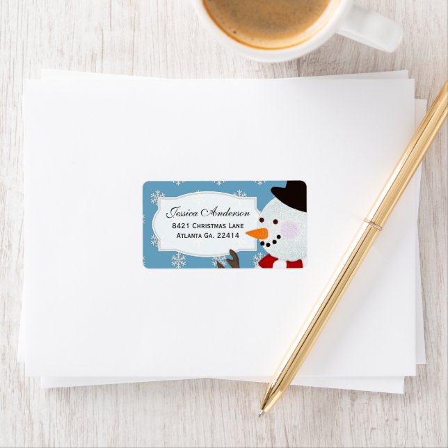 Snowman Address Stickers (Insitu)