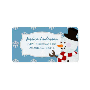 Snowman Address Stickers