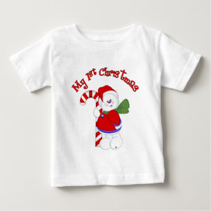 Snowman and Candycane 1st Christmas Baby T-Shirt