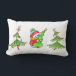 Snowman and Christmas Trees Christmas Pillow<br><div class="desc">Snowman and Christmas Trees Christmas Pillow</div>
