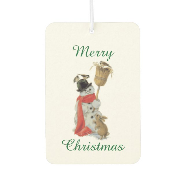 Snowman And Friends Car Air Freshener (Front)