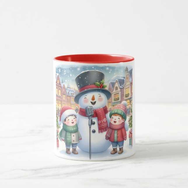Snowman and Friends Kids Christmas Mug (Center)