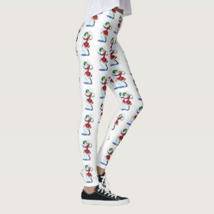 Snowman and Girl Dance Christmas Leggings