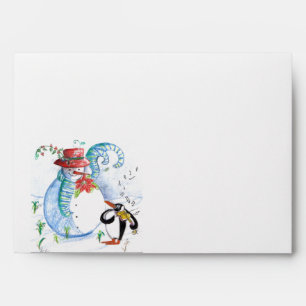 SNOWMAN AND PENGUIN'S WINTER SERENADE ENVELOPE
