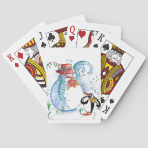 SNOWMAN AND PENGUIN'S WINTER SERENADE PLAYING CARDS