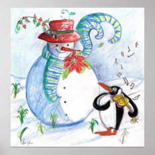 SNOWMAN AND PENGUIN'S WINTER SERENADE POSTER