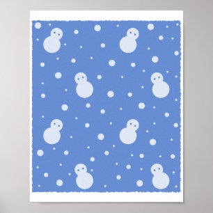 Snowman and Snow Poster