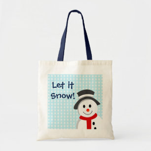 Snowman and Snowflakes Tote Bag