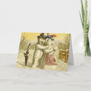 Snowman and snowwoman card
