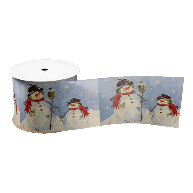 Snowman and Son Satin Ribbon (Spool)