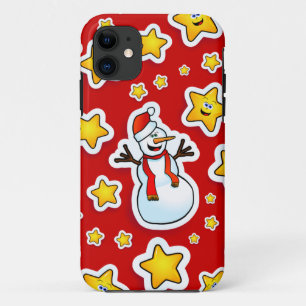Snowman and stars, iPhone 5 case