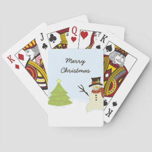 Snowman and Tree Playing Cards