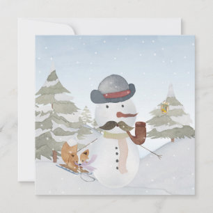 Snowman and Winter Woodland Friends
