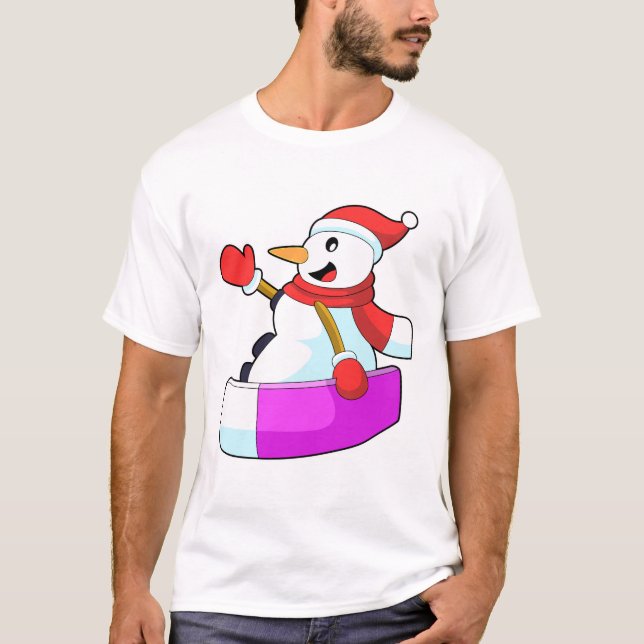 Snowman as Snowboarder with Sonowboard.PNG T-Shirt (Front)