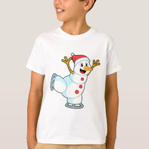 Snowman at Ice skating with Ice skates.PNG T-Shirt