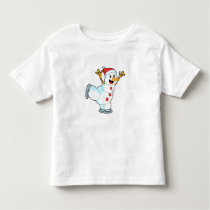 Snowman at Ice skating with Ice skates.PNG Toddler T-Shirt